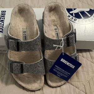 Birkenstock Gray Wool Clogs Little Girls size 13